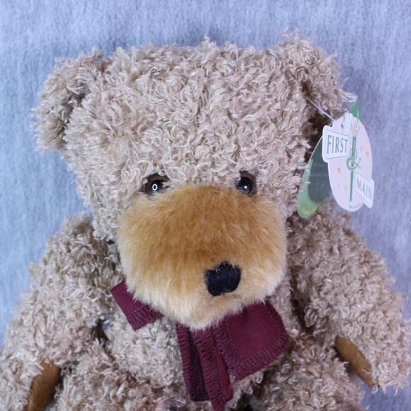 First & Main SCRAGGLES Teddy Bear Plush 9" Stuffed Animal NEW Toy - Picture 2 of 6